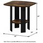 HOMLUX 1-Shelf End Table in Amber Pine and Black, , large