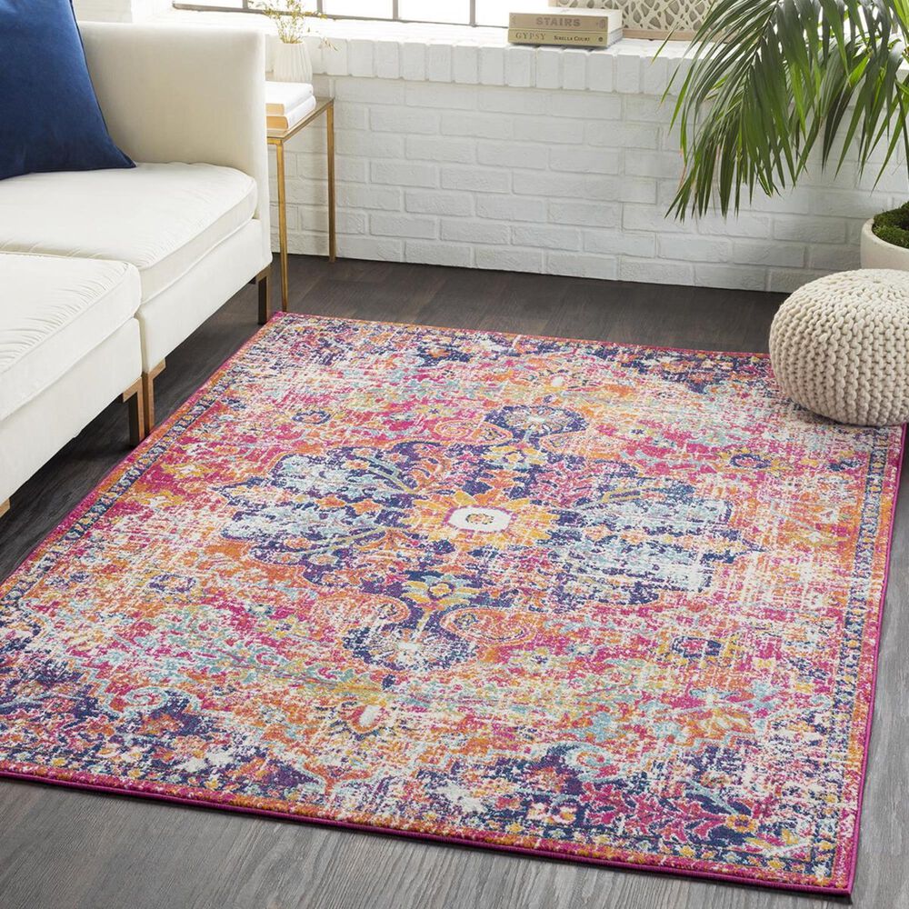 Surya Harput HAP-1062 7&#39;10&quot; x 10&#39;3&quot; White, Saffron and Teal Area Rug, , large