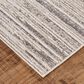Feizy Micah 6"7" x 9"6" Black and Dark Gray Area Rug, , large
