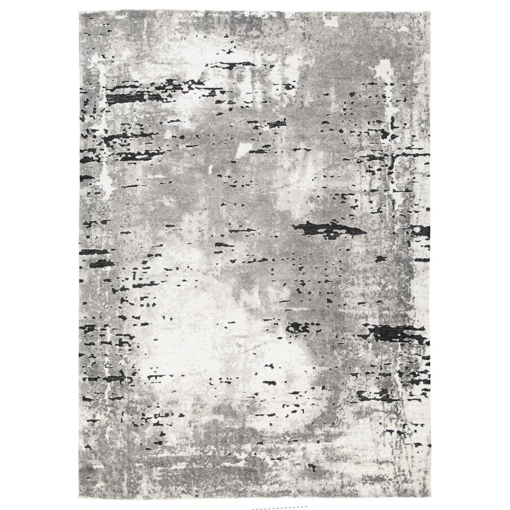 Ashley Aworley 5" x 7" Gray and White Area Rug, , large
