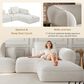 Hearth and Haven 2-Piece Right Facing L-Shaped Sectional Sofa with Pillow Back Cushions in White, , large