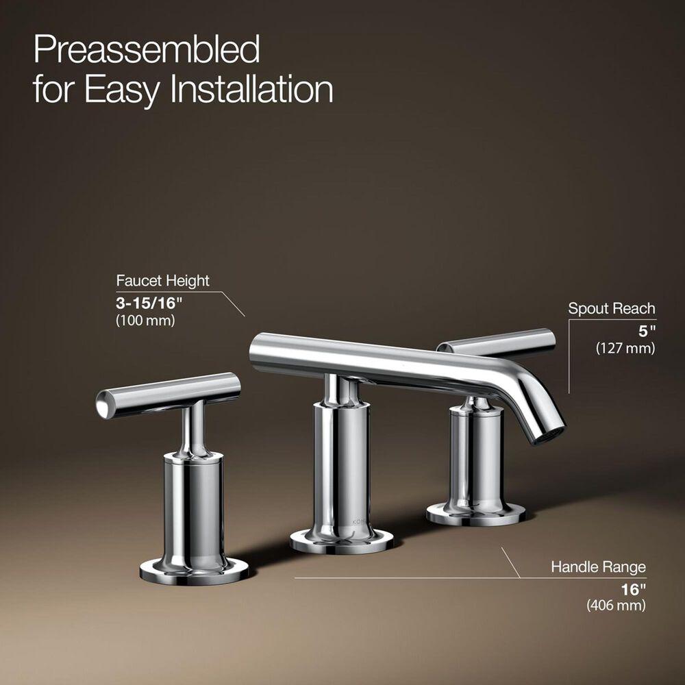 Kohler Purist Widespread Bathroom Sink Faucet in Polished Chrome, , large