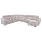 Oxford Furniture 7-Piece Power Reclining Right Facing Sectional with Chaise in Paris Cobblestone, , large