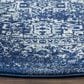 Safavieh Evoke EVK256A-5R 5"1" Round Navy/Ivory Area Rug, , large