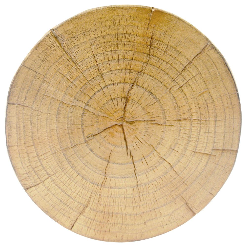 Hearth and Haven Outdoor End Table with Hollow Design in Natural, , large