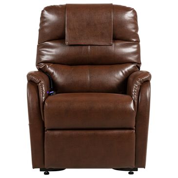 Lounge Destin Comfort Zone 1 Power Lift Recliner with Power Headrest in Chestnut, , large