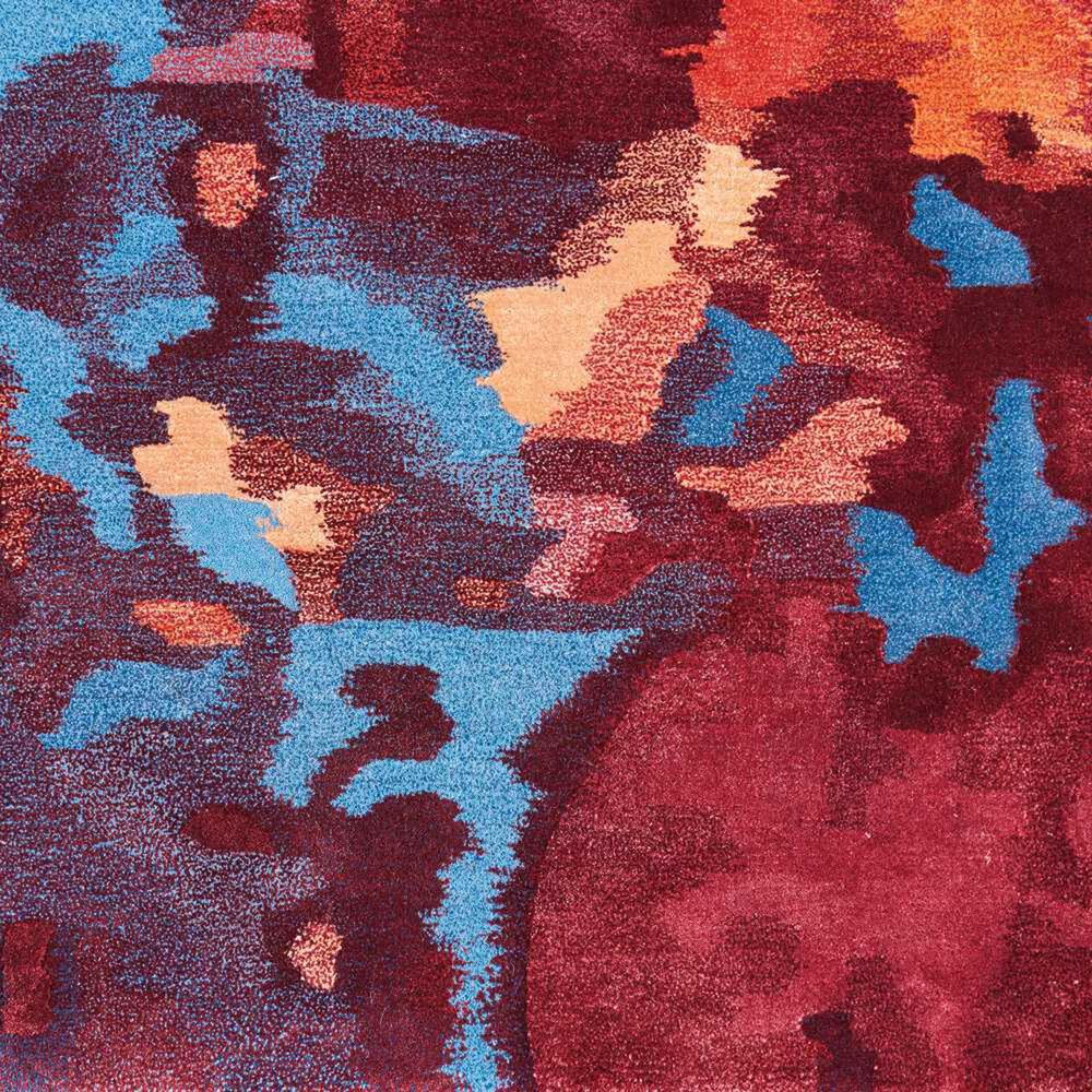 Nourison Prismatic PRS13 3&#39;9&quot; x 5&#39;9&quot; Blue and Flame Area Rug, , large