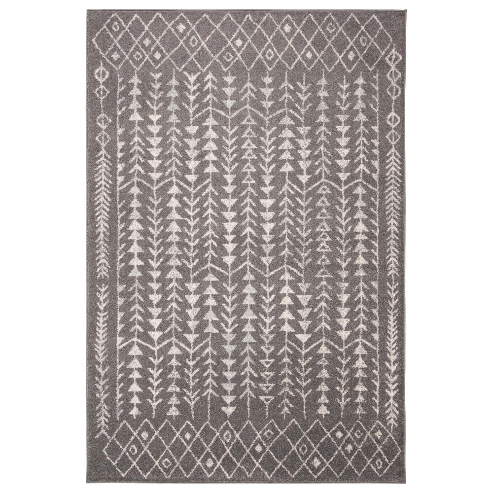 Safavieh Tulum TUL262F 6" x 9" Dark Grey and Ivory Area Rug, , large