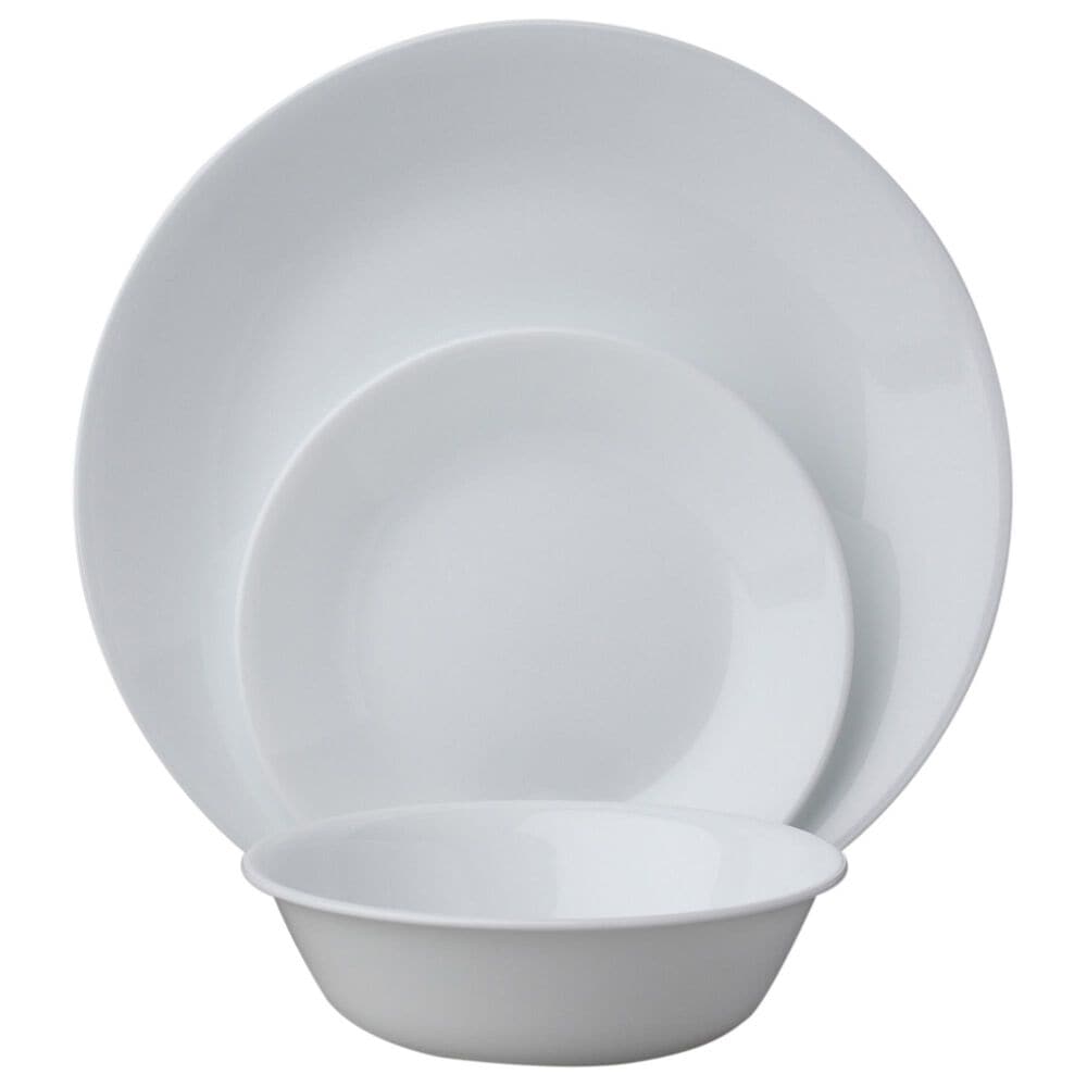 Corelle 18-Piece Dinnerware Set in Winter Frost White, , large