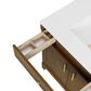 James Martin Bellshire 36" Single Bathroom Vanity in Honey Oak with 3 cm White Zeus Silestone Top and Rectangular Sink, , large