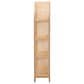 Baxton Studio Natania 4-Tier Arched Bookcase in Natural Brown, , large