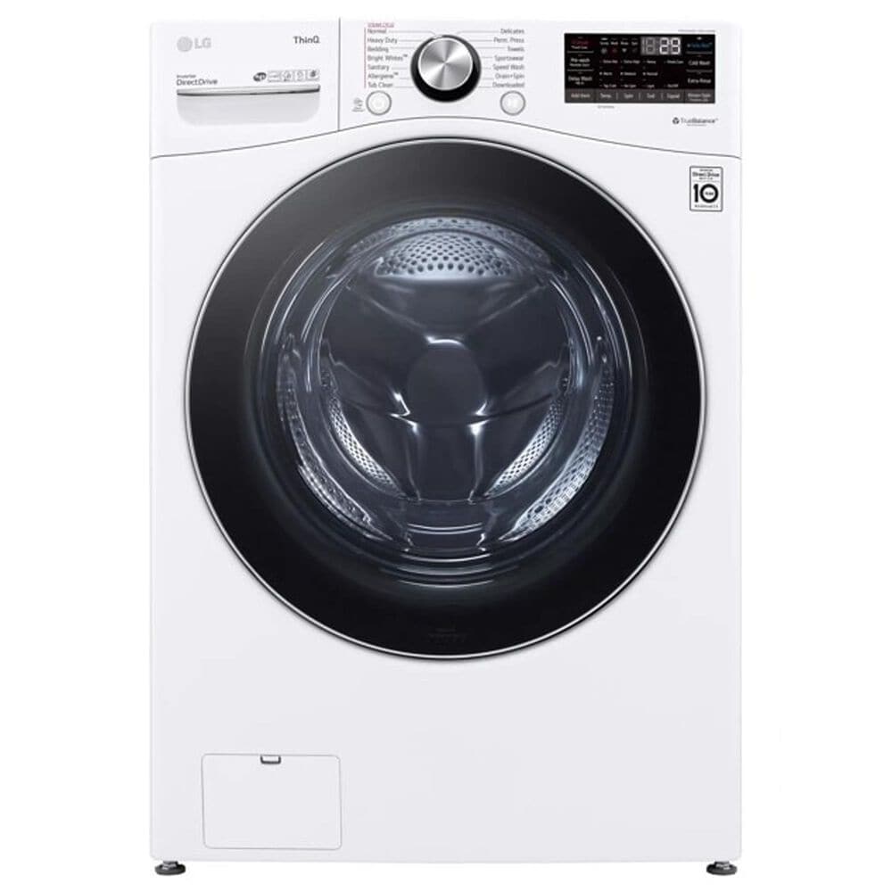 LG 5 Cu. Ft. Front Load Washer and 7.4 Cu. Ft. Electric Dryer Laundry Pair with Pedestals in White, , large