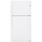 GE Appliances 21.2 Cubic Feet Top Freezer Refrigerator in White, , large
