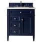 James Martin Vanities Brittany 30" Single Bathroom Vanity in Victory Blue with 3 cm Eternal Jasmine Pearl Quartz Top and Rectangle Sink, , large