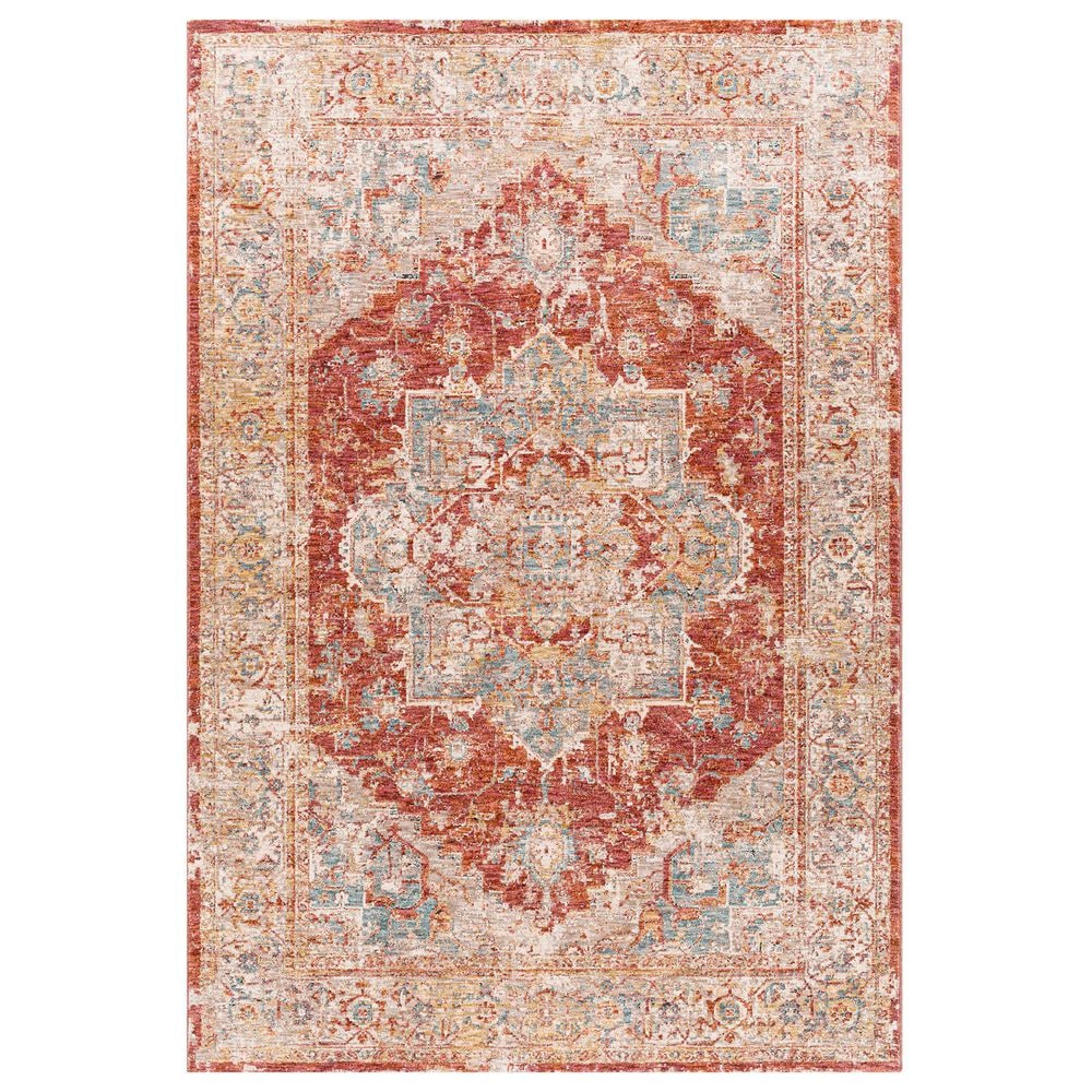 Surya Mirabel 5" x 7"5" Burnt Orange, Rust, Teal, Olive, Gray and Beige Area Rug, , large