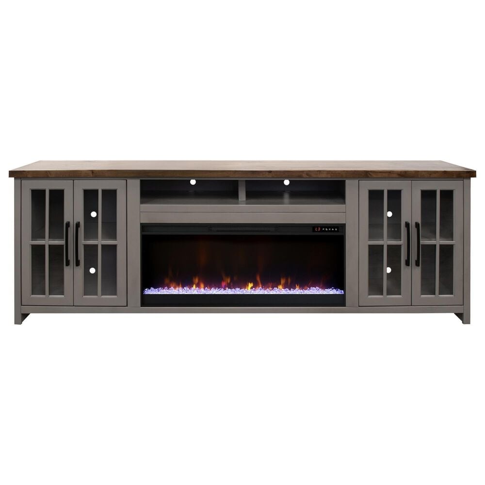 Legends Home Avalon 96" Fireplace Console in Sandstone and Whiskey, , large
