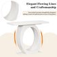 Hearth and Haven Mirod Console Table with Egg-Shaped Base in Beige, , large