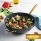 Faber Forged Induction 12.25" Ceramic Nonstick Stir-Fry Pan with Helper Handle in Black and Gold, , large
