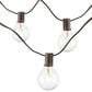 The Gerson Company 20" Electric Patio String Lights with G40 Bulbs in Brown - Set of 2, , large
