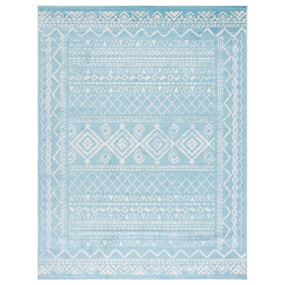 Safavieh Tulum TUL268K 8" x 10" Turquoise and Ivory Area Rug, , large