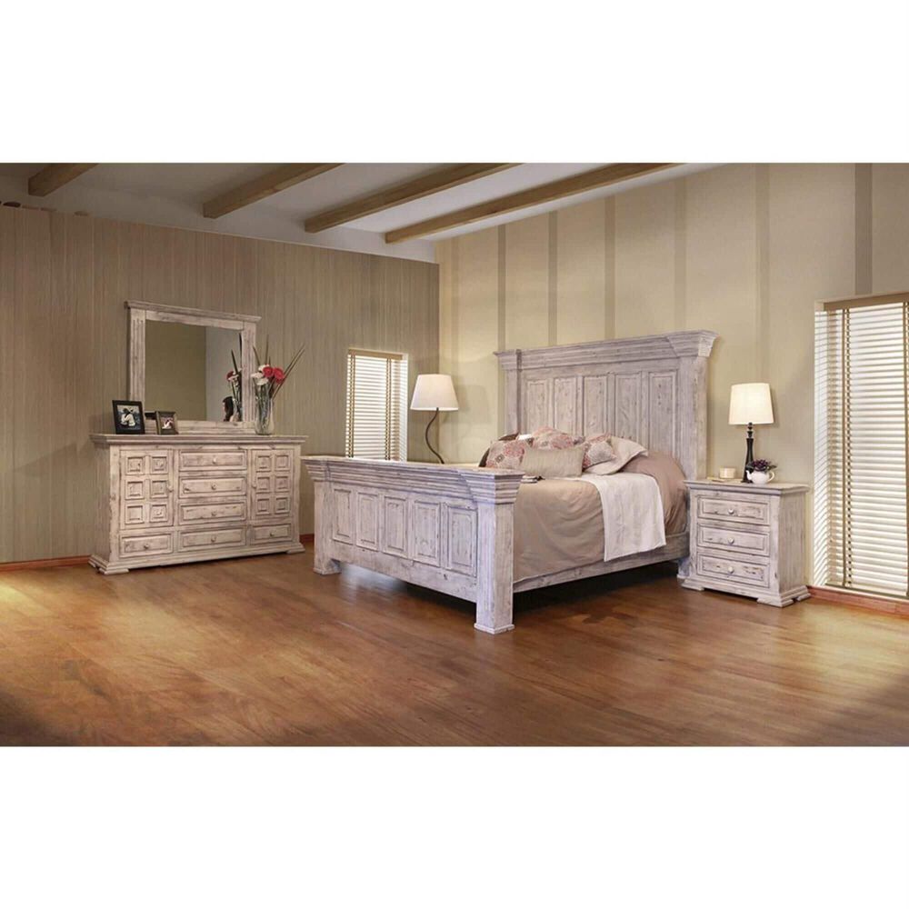 Fallridge Terra White King Bed in Vintage White, , large