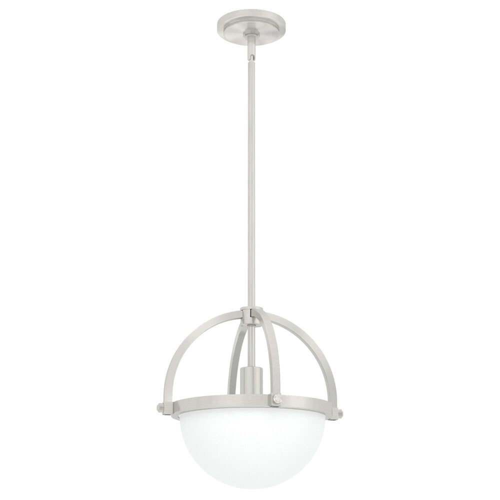 Hunter Wedgefield 1-Light Pendant in Brushed Nickel, , large