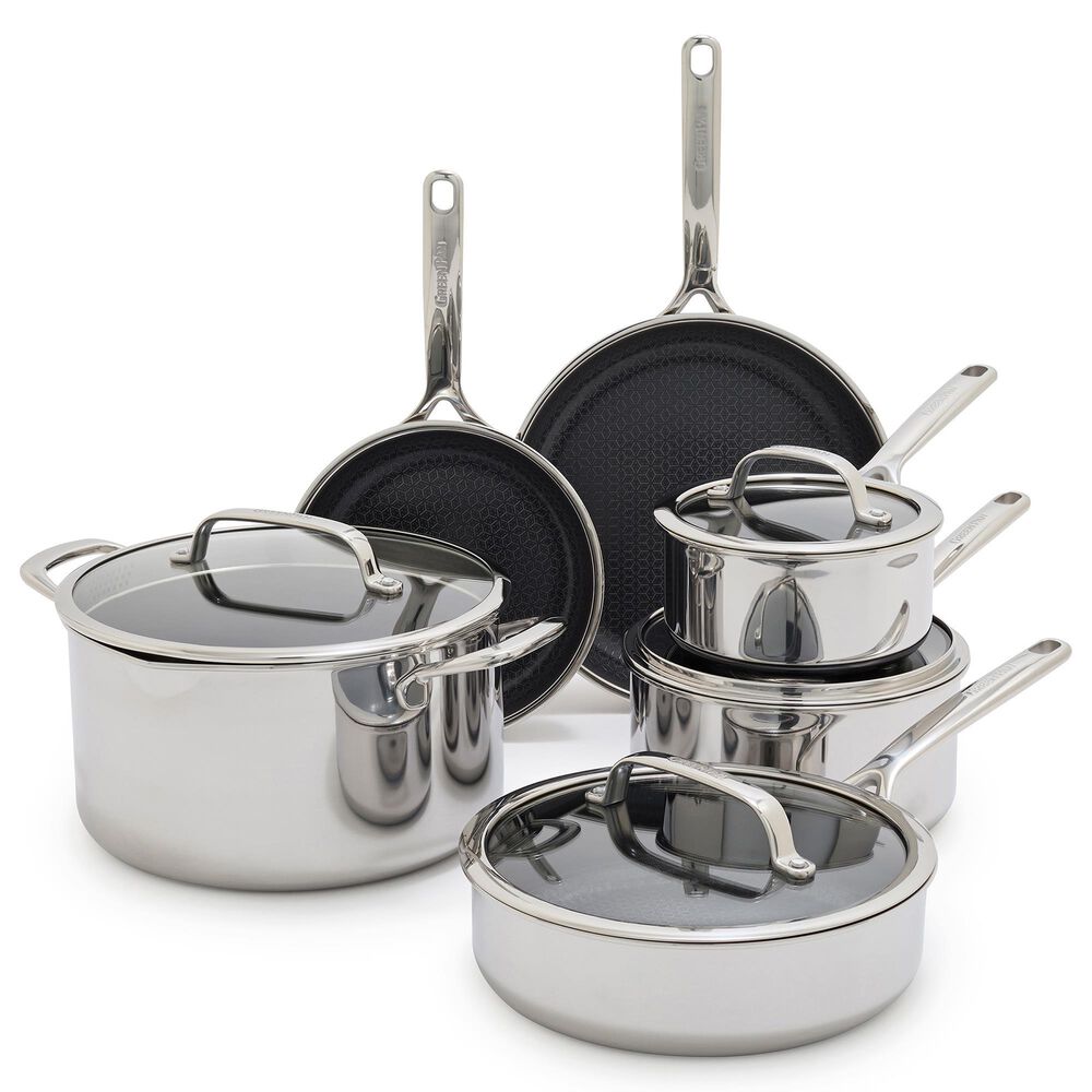 Green Pan Spectra 10-Piece Cookware Set in Stainless Steel, , large