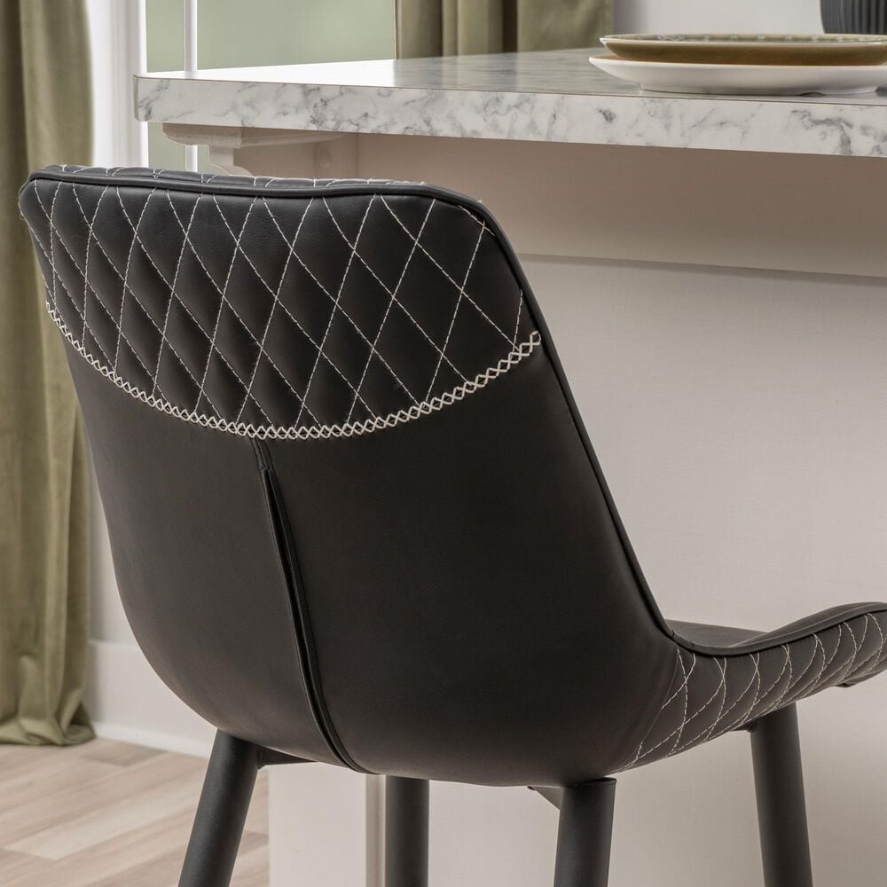 Linon Home Decor Elder 24" Counter Stool in Black, , large