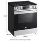 LG 5.8 Cu. Ft. Slide-in Gas Smart Range in Stainless Steel, , large