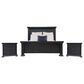 Woodland & Co Castle King Bed with Two Nightstands in Pure Merle, , large