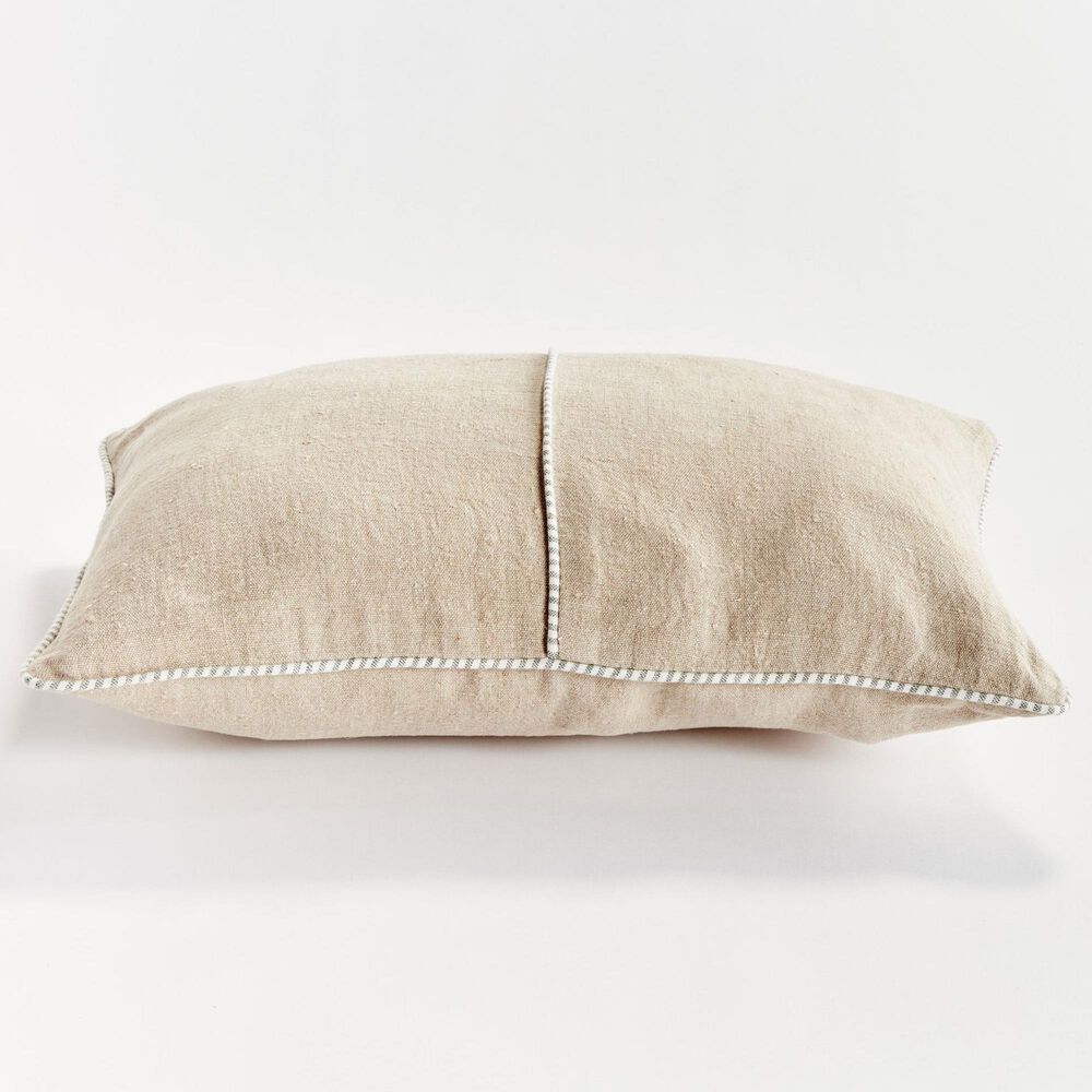 Napa Home and Garden Matteo 14&quot; x 20&quot; Lumbar Throw Pillow in Flax and Green, , large