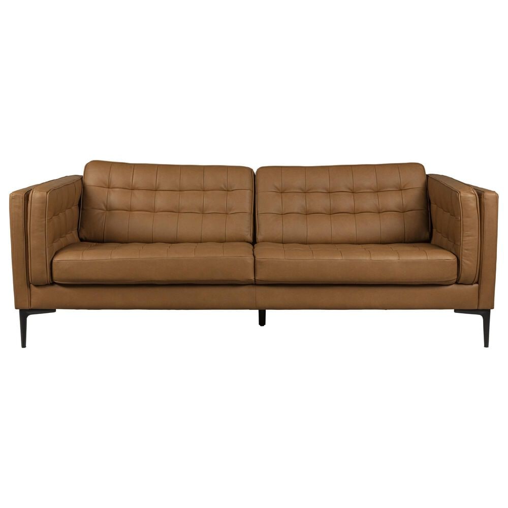 Superb Leather Leather Stationary Sofa in Oslo Antelope, , large