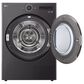 LG 7.8 Cu. Ft. Front Load Electric Dryer with Dual Inverter Heat Pump in Black Steel, , large
