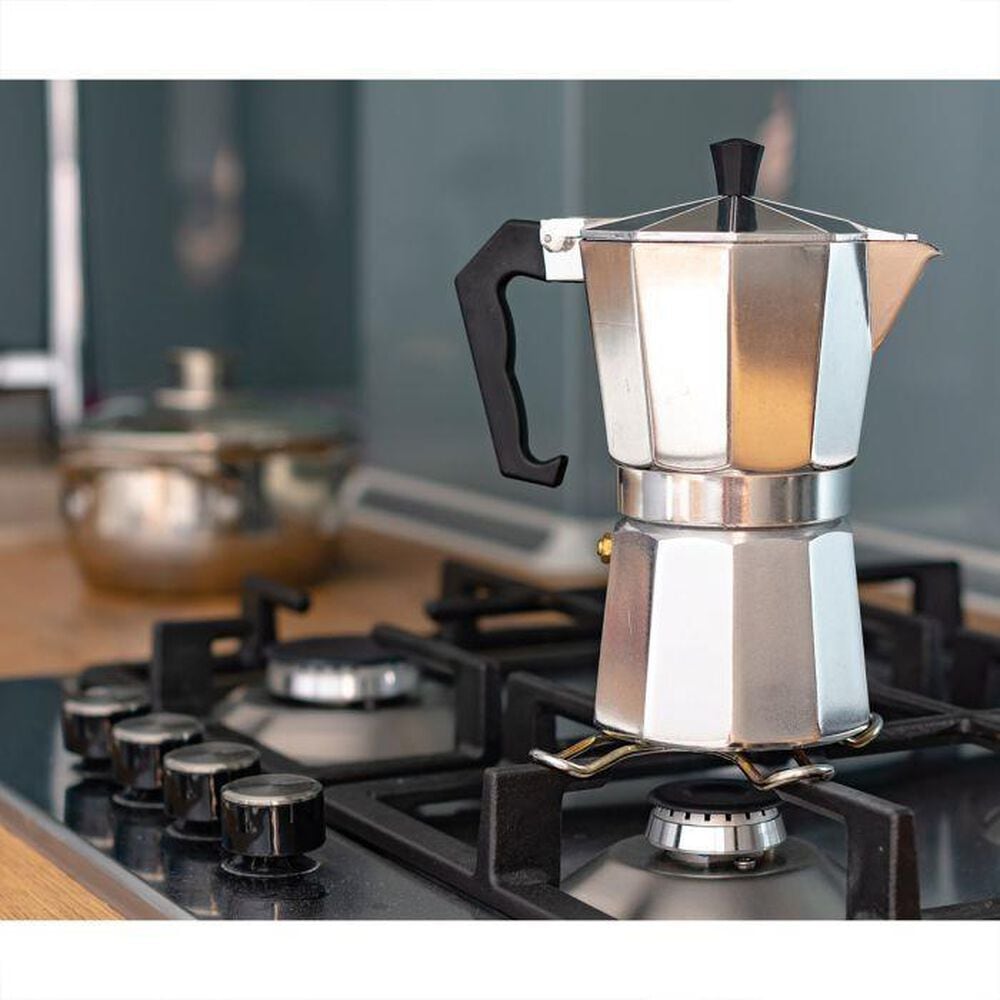 Harold Import 2.6 Oz Stovetop Espresso Maker in Stainless Steel, , large