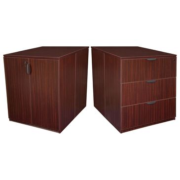 Regency Global Sourcing Legacy Stand Up Back to Back Storage Cabinet & File in Mahogany, , large