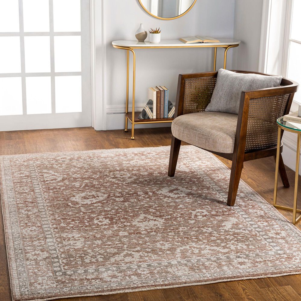 Surya Carlisle 3&#39;11&quot; x 5&#39;11&quot; Dusty Pink, Ivory, Pale Blue, Sage, Olive and Medium Brown Area Rug, , large