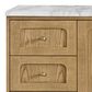 James Martin Vanities Laurent 60" Single Bathroom Vanity in Light Natural Oak with 3 cm Carrara White Marble Top and Rectangular Sink, , large