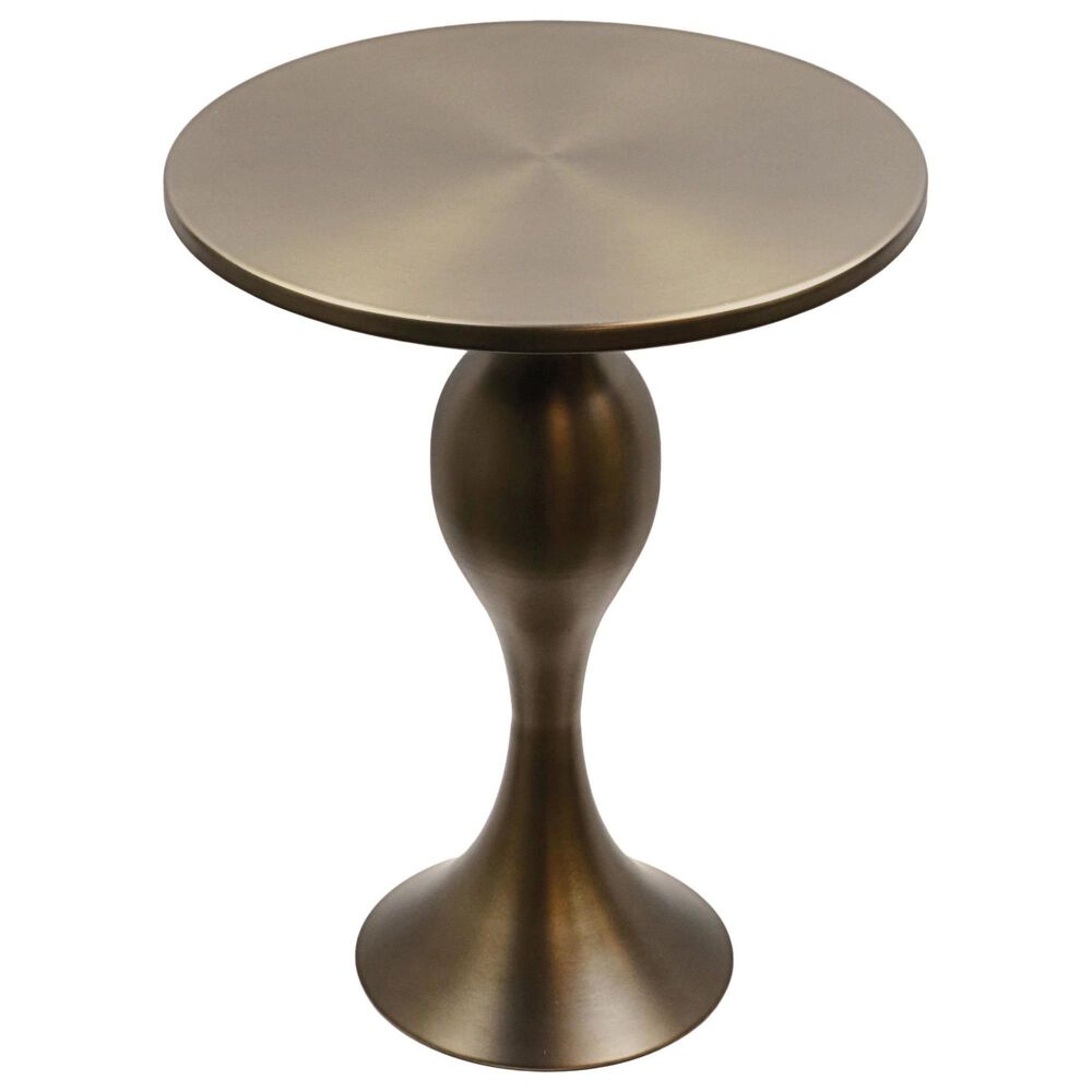 Lumisource Ashland 24&quot; Side Table in Matte Golden Bronze, , large
