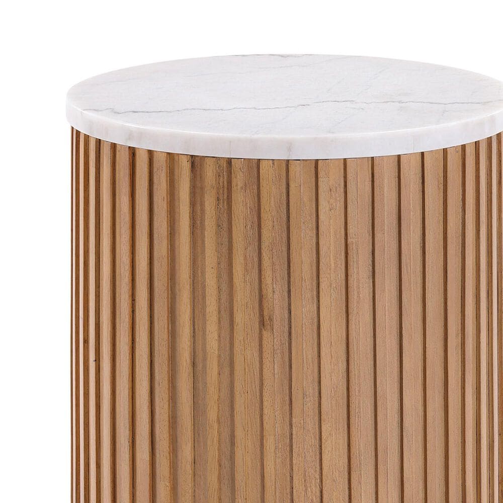 Crystal City Colvin End Table in Warm Toffee and White, , large