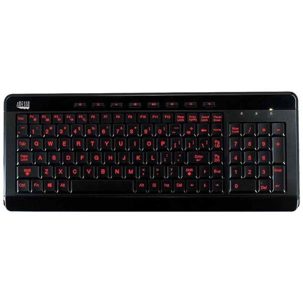 Adesso Slimtouch Compact USB Keyboard - 3 Color Backlight, , large