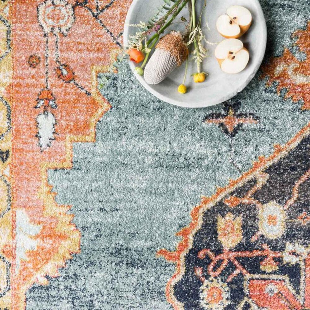 Magnolia Home Graham GRA-02 2&#39;3&quot; x 4&#39; Blue and Sunrise Scatter Rug, , large