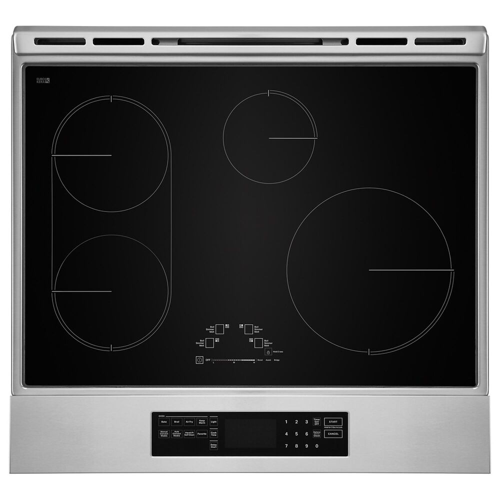 JennAir 6.2 Cu. Ft. Slide-In Electric Induction Range in Stainless Steel and Black, , large