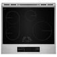 JennAir 6.2 Cu. Ft. Slide-In Electric Induction Range in Stainless Steel and Black, , large
