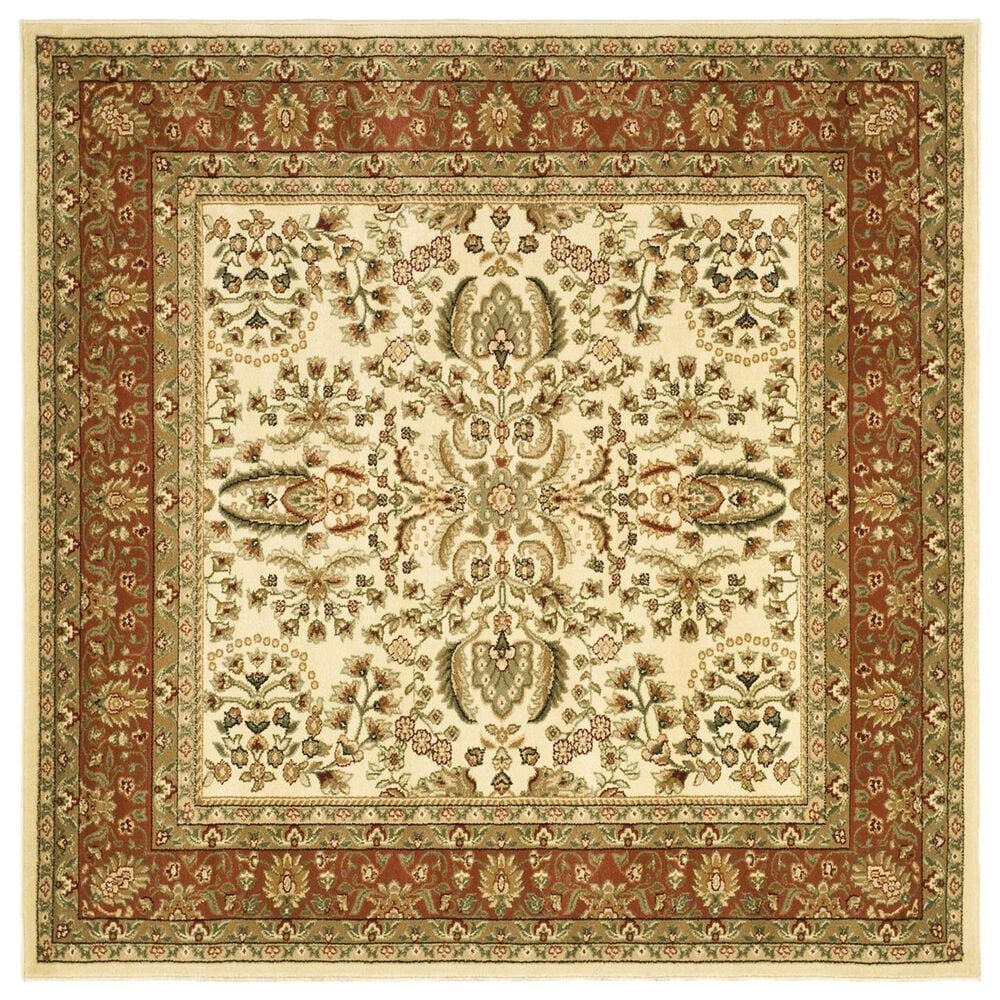 Safavieh Lyndhurst LNH214 10" Square Ivory and Rust Area Rug, , large