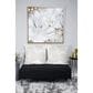 Maple and Jade 40" x 40" Square Floral Wall Art with Gold Frame in White, Gray, Brown, Bronze and Black, , large