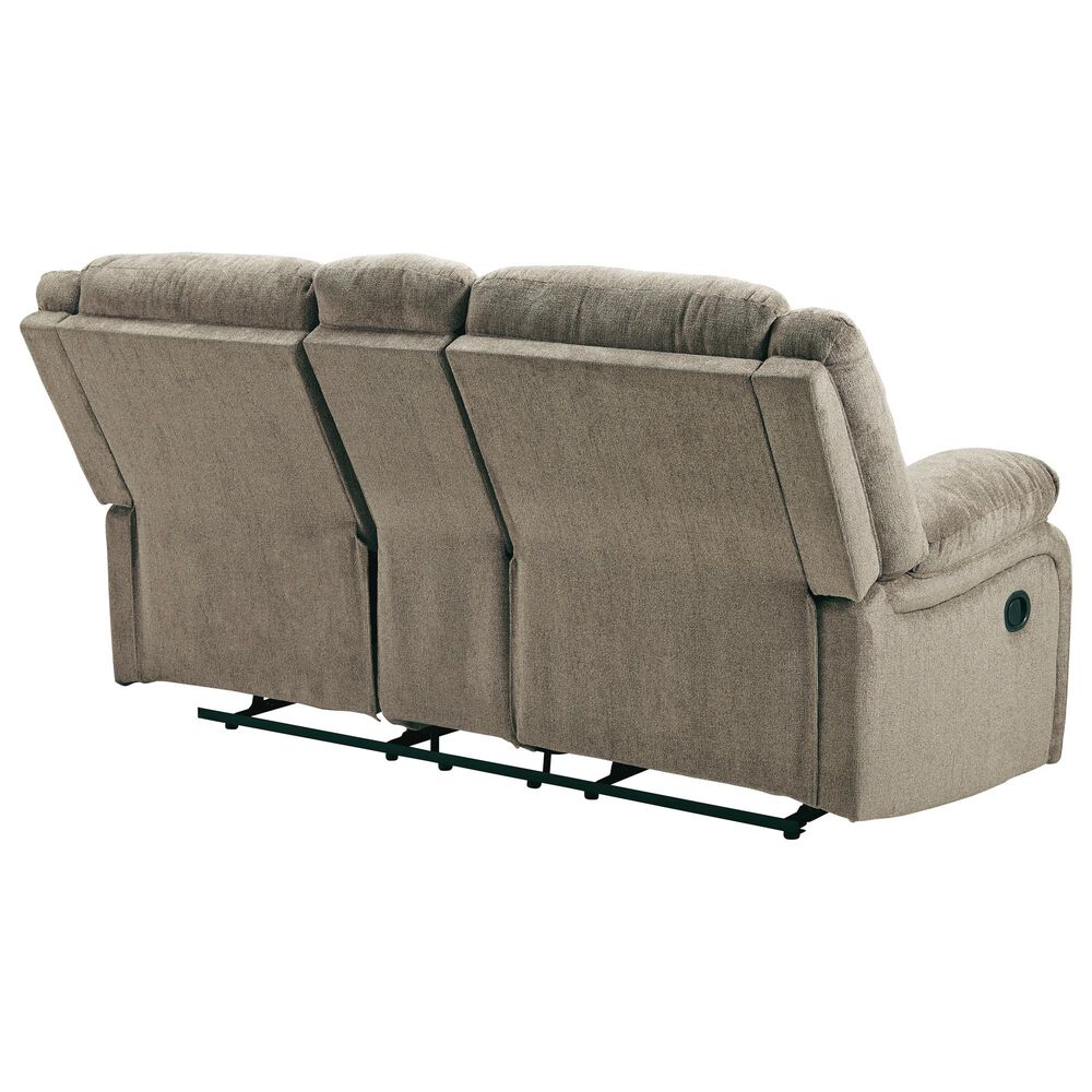 Ashley Draycoll Double Reclining Loveseat with Console in Pewter, , large