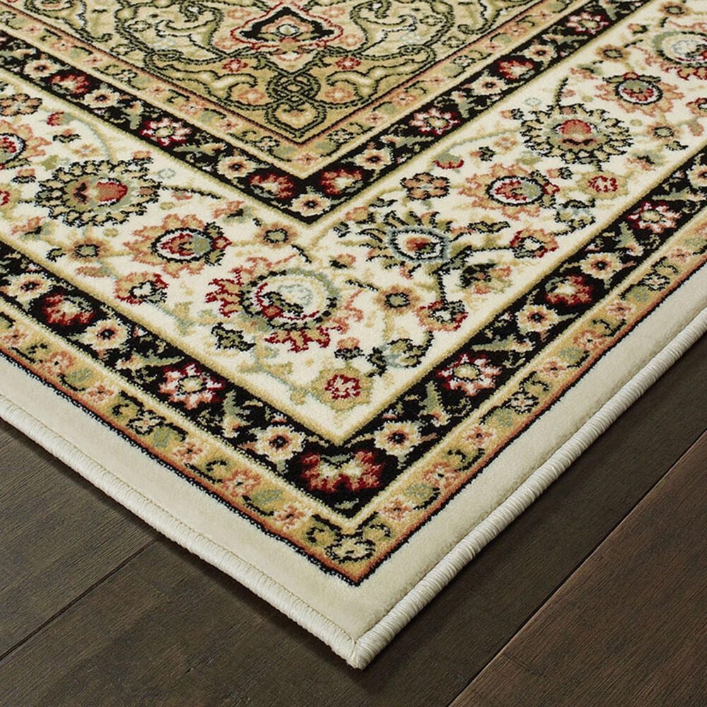 Oriental Weavers Kashan 119W1 7&#39;10&quot; x 10&#39;10&quot; Ivory Area Rug, , large