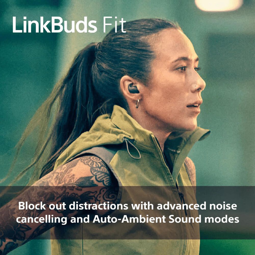 Sony LinkBuds Fit Wireless Noise Canceling Earbuds in White, , large