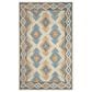 Safavieh Micro-Loop Southwestern 5" x 8" Blue and Beige Area Rug, , large