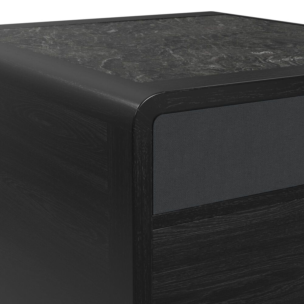 Mayberry Hill Halo Square Smart End Table in Black, , large